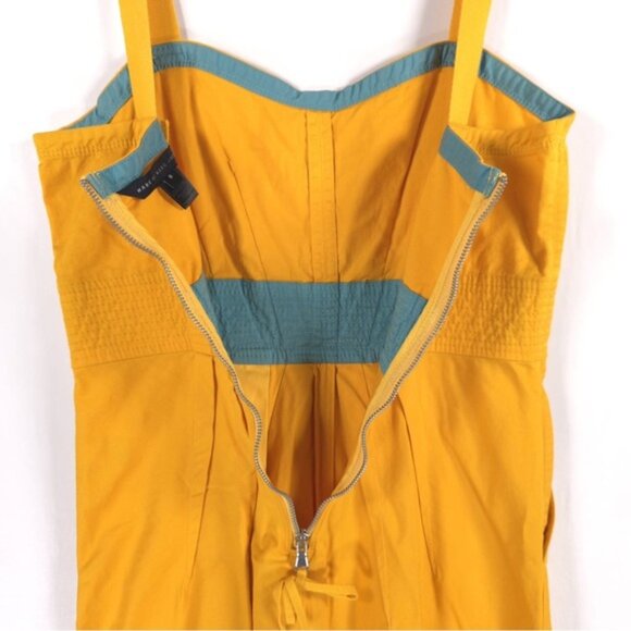 Marc by Marc Jacobs Yellow Sheath Mini Tank Sundress Dress Pockets Size 6 - Picture 8 of 11